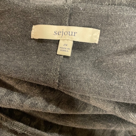 Sejour Size 2X Grey Cowl Neck Sweater - Picture 3 of 6